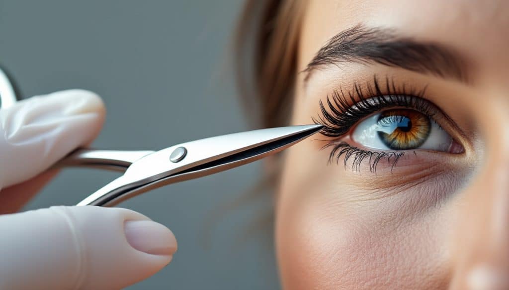 Couper les poils autour des yeux : les précautions