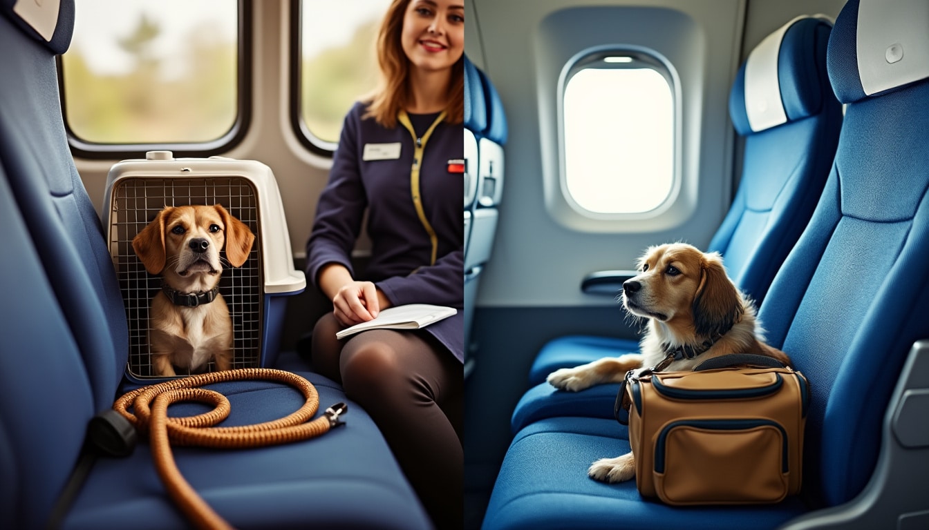 Voyager en train ou en avion avec son chien : les règles